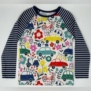MINI BODEN: Long-Sleeve T-shirt with Cars/Bicycles/Mopeds/Flowers